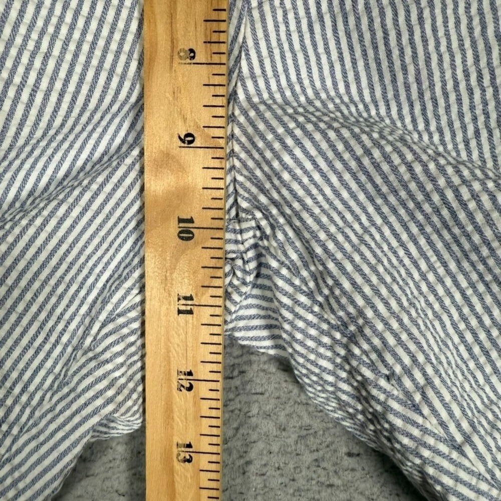 Banana Republic Shorts Mens 31 Blue Striped Seersucker 100% Cotton Casual Preppy - Picture 8 of 12